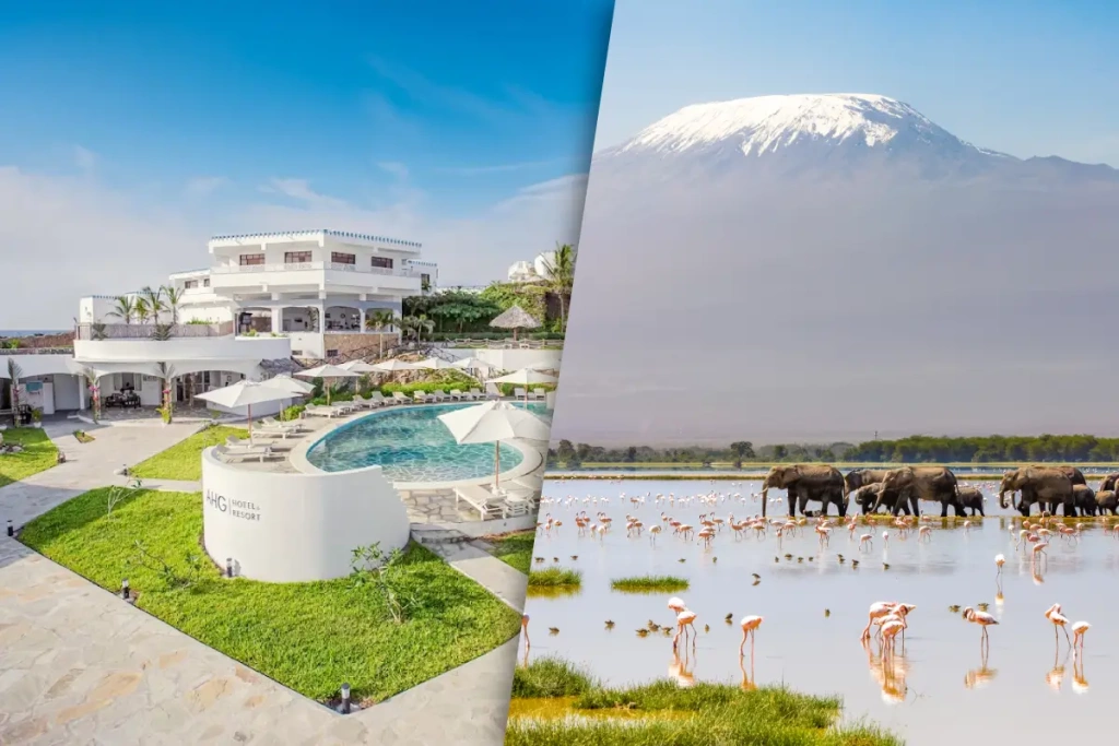 Safari Tsavo East - Amboseli - Tsavo West 3 nachten en verblijf in Kappa Club AHG Lion Beach Resort & Spa 4*nl