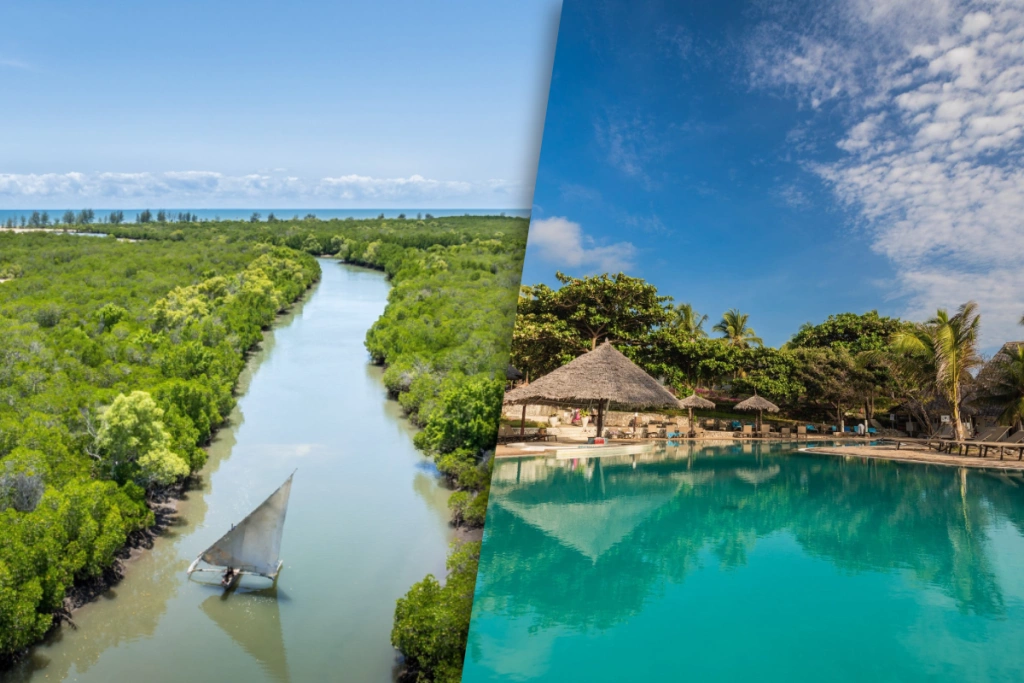 Tweedaagse boottocht in de baai van Saadani Kasa en verblijf in het 5-sterren Kappa Club Karafuu Beach Resort.